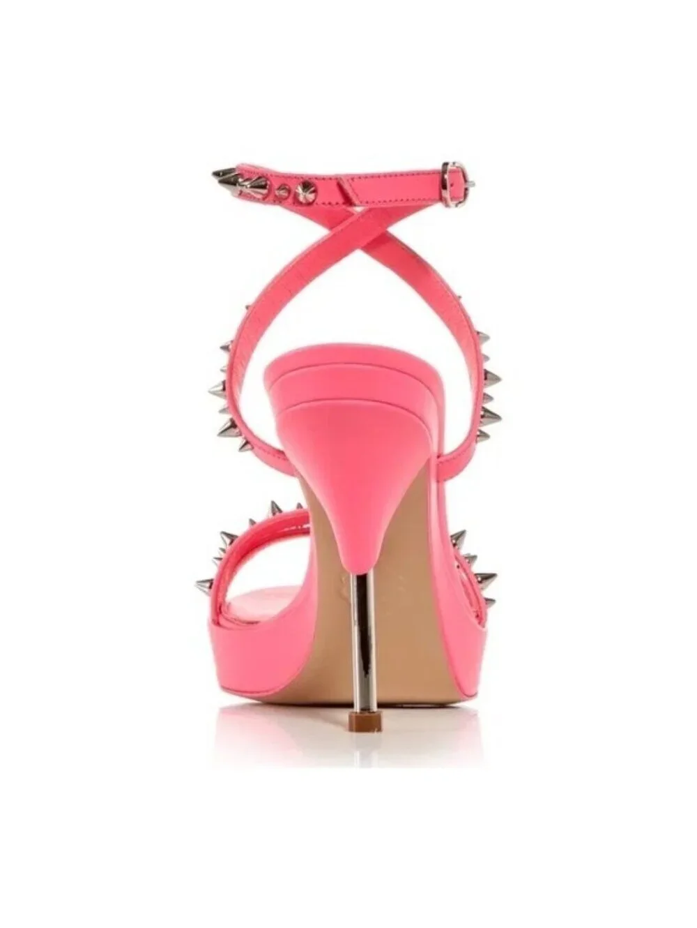 Alexander McQueen Platform Studded Strappy Sandals Metallic Pink EU 36 NWT $950